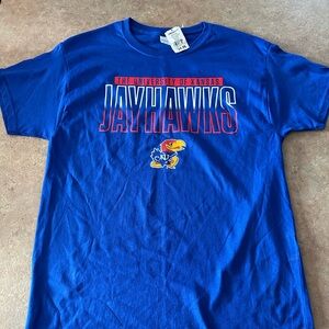NWT Kansas Jayhawks Men’s Medium Hanes Royal Blue T-Shirt